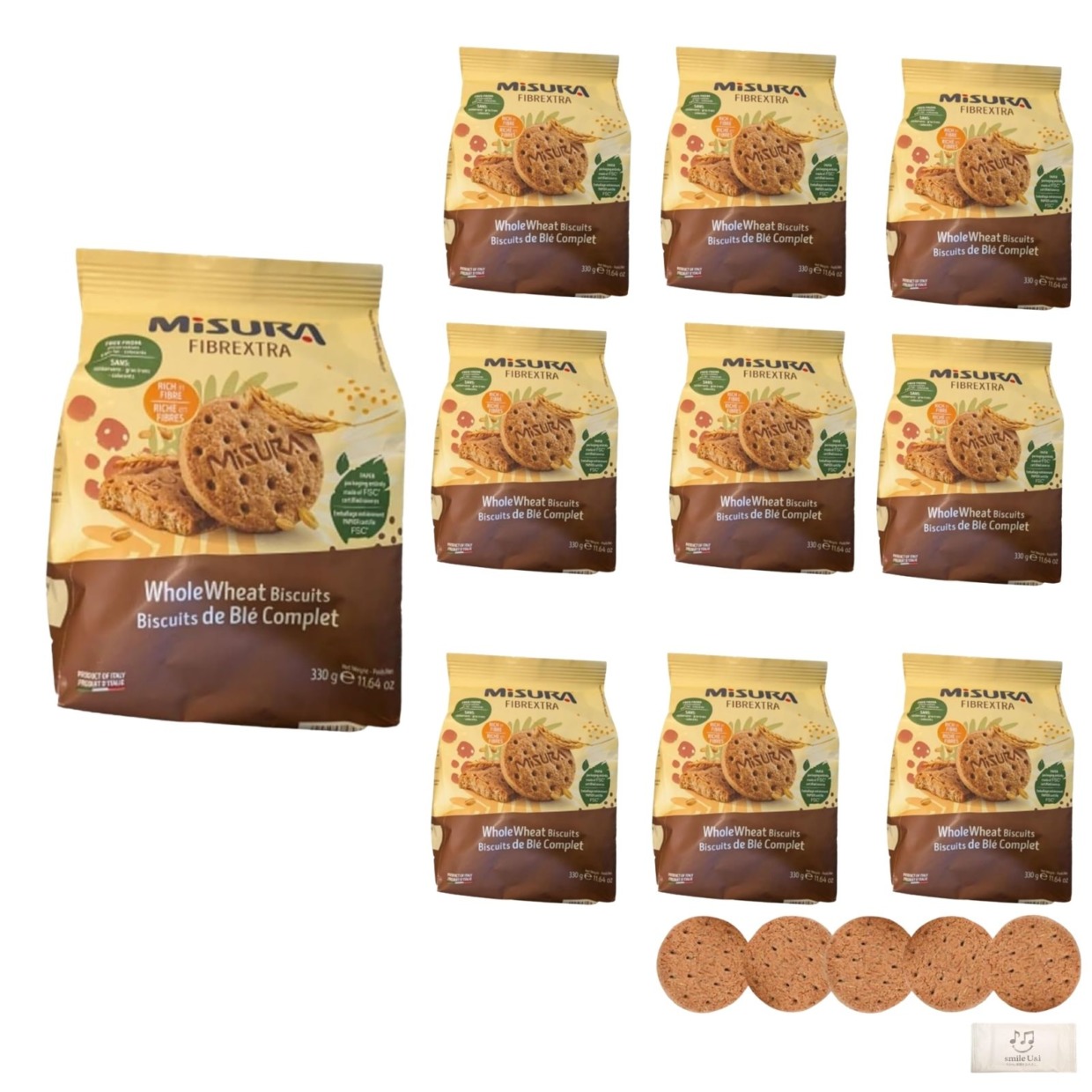 ミズーラ 全粒粉ビスケット 330g×10個セット MISURA その他お手軽材料 クラッカー ビスケット