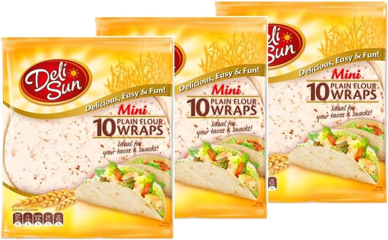 デリサン ミニフラワートルティーヤ 250g（10枚）×3袋｜スペイン産 小麦トルティーヤ タコス・ピザ・ラップサンドに