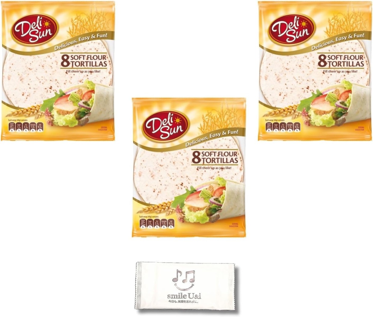 デリサン フラワートルティーヤ 320g（8枚入）×3袋｜スペイン産 小麦トルティーヤ タコス・ブリトー・ピザに